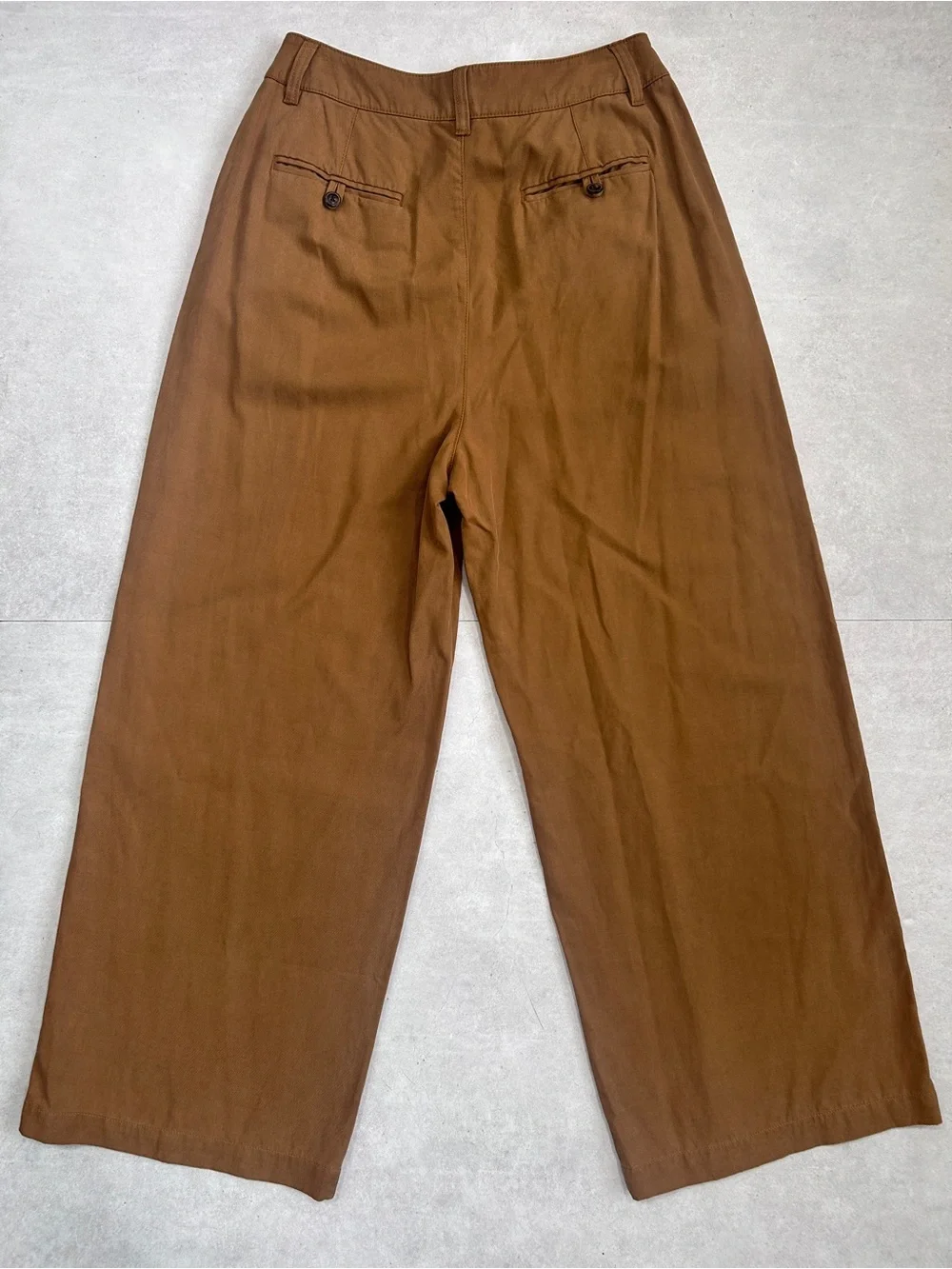 Madewell Harlow High Rise Wide Leg Trouser Pants in Acorn / Warm Brown Size 4 - Picture 6 of 16